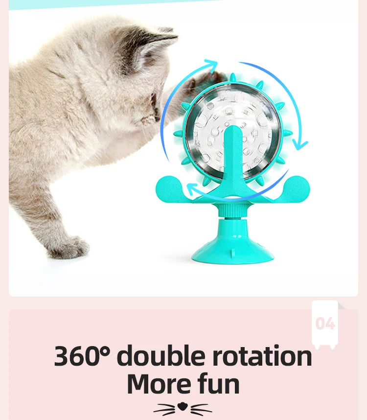 Interactive Treat Dispensing Windmill Toy