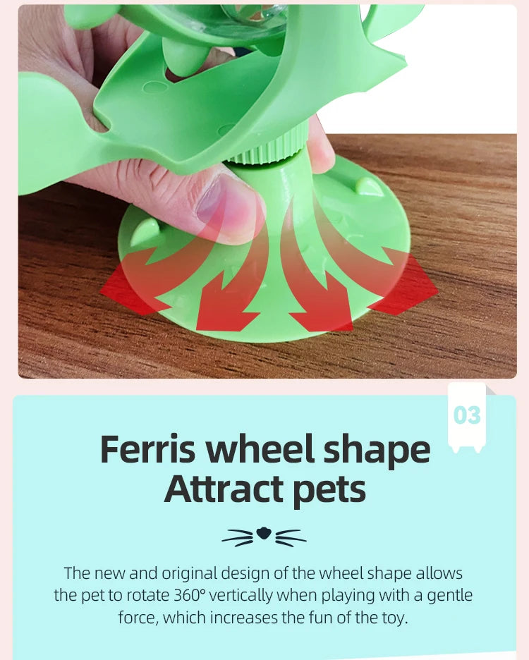 Interactive Treat Dispensing Windmill Toy