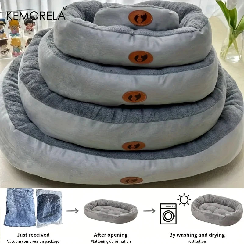 Oval Pet Bed for Dogs & Cats