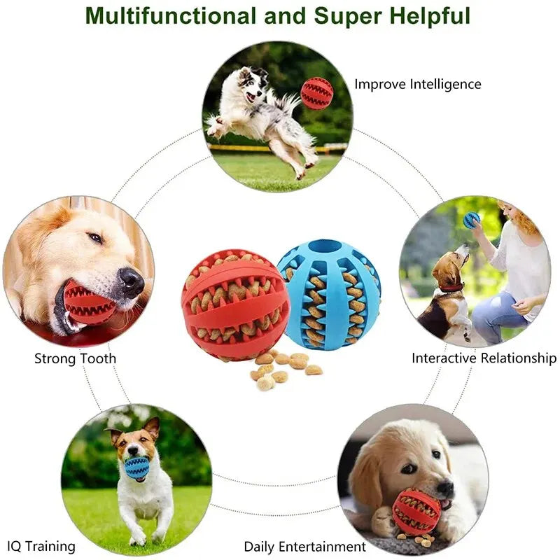 Bite-Resistant Treat Dispensing Dog Ball