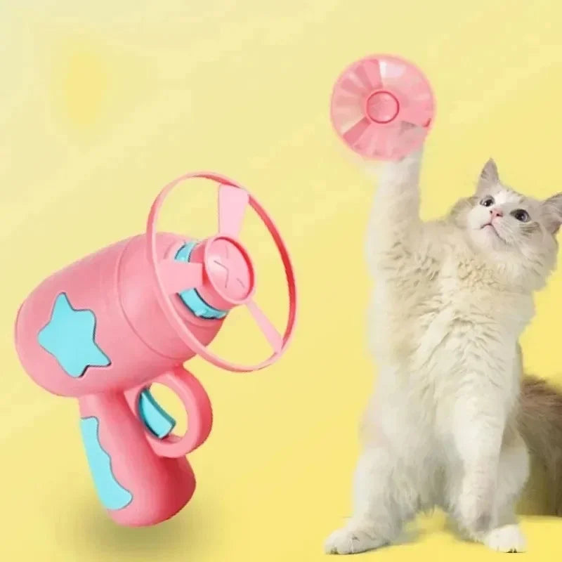 Interactive Flying Disc Cat Toy Set