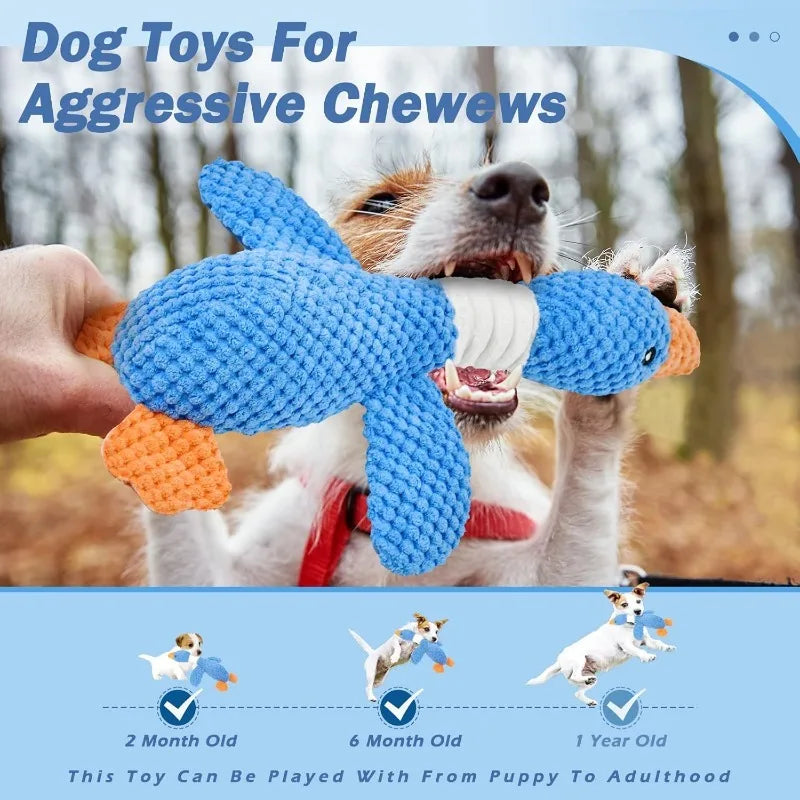 Durable Plush Squeaky Chew Toy for Dogs & Cats