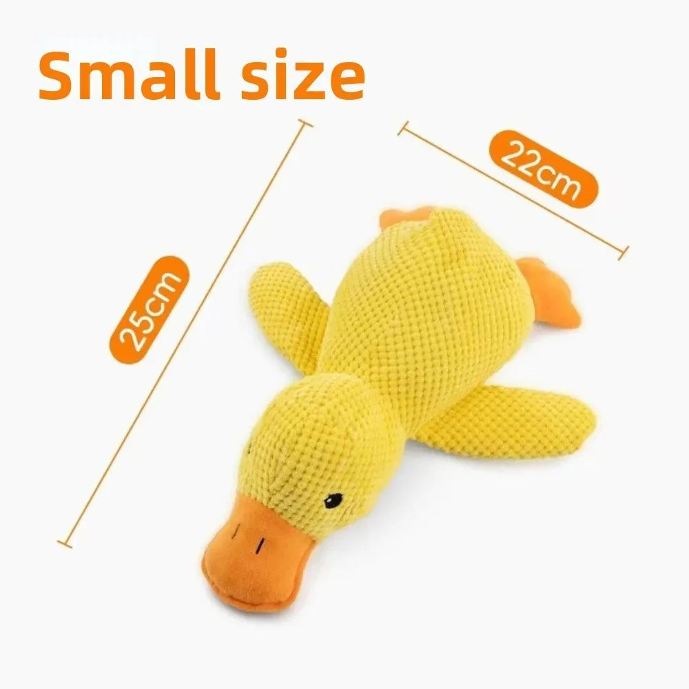 Calming Squeaky Duck Plush Dog Toy