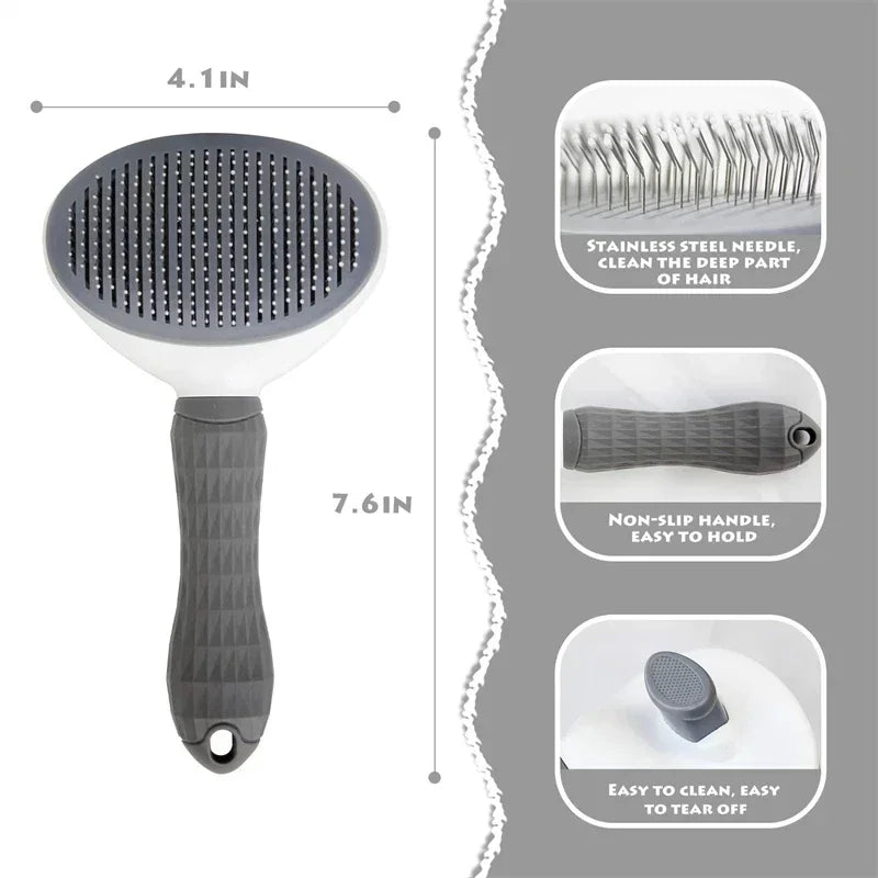 Stainless Steel Pet Hair Remover Brush