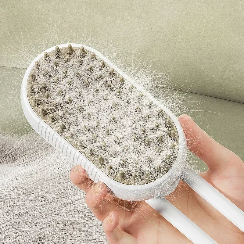 3-in-1 Steam Grooming Brush for Pets