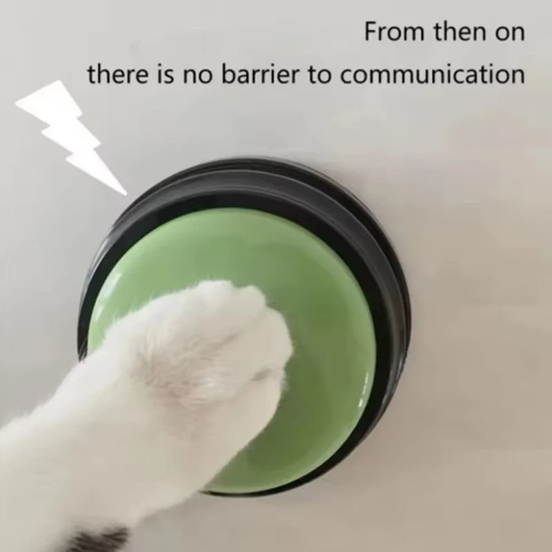 Hot Dog Communication Buttons Voice Recording Button for Pet Training Buzzer 30 Second Record Playback Funny Gift for Talking