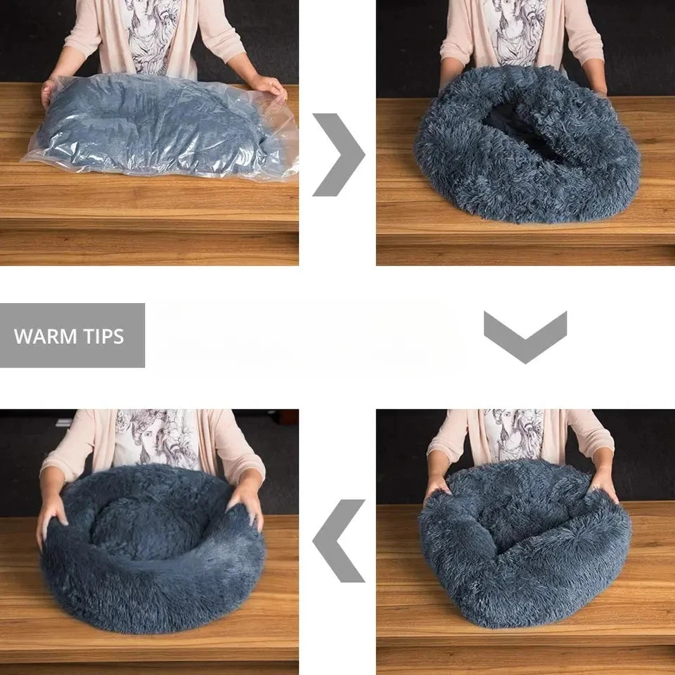Ultra-Soft Calming Donut Pet Bed
