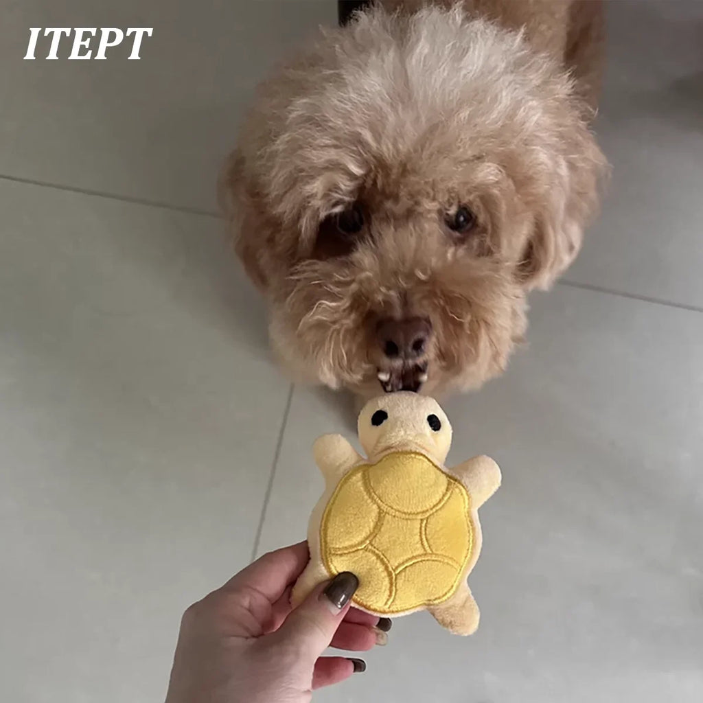Mini Turtle Plush Dog Chew Toy