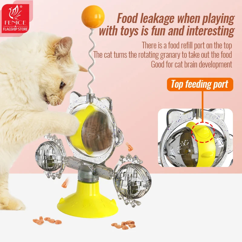 Interactive Treat Dispensing Windmill Toy