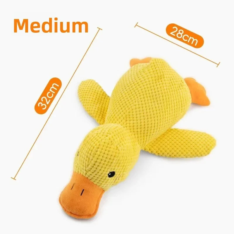 Calming Squeaky Duck Plush Dog Toy