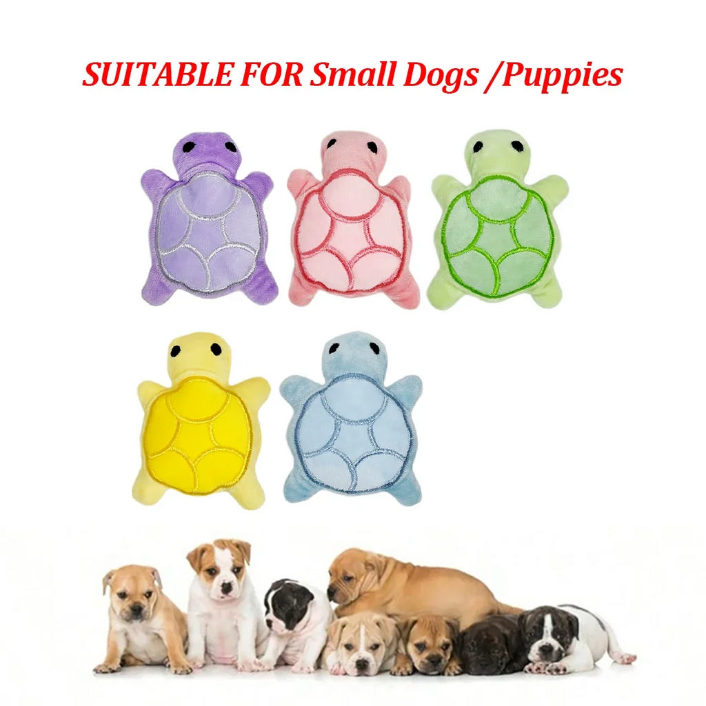 Mini Turtle Plush Dog Chew Toy