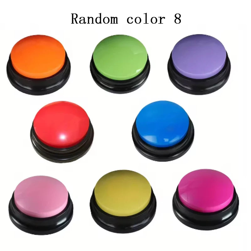 Hot Dog Communication Buttons Voice Recording Button for Pet Training Buzzer 30 Second Record Playback Funny Gift for Talking