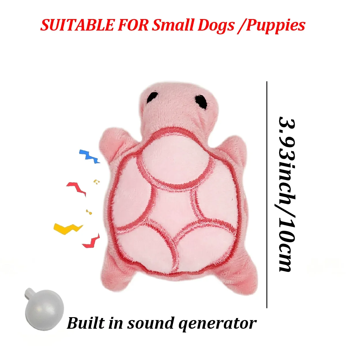Mini Turtle Plush Dog Chew Toy