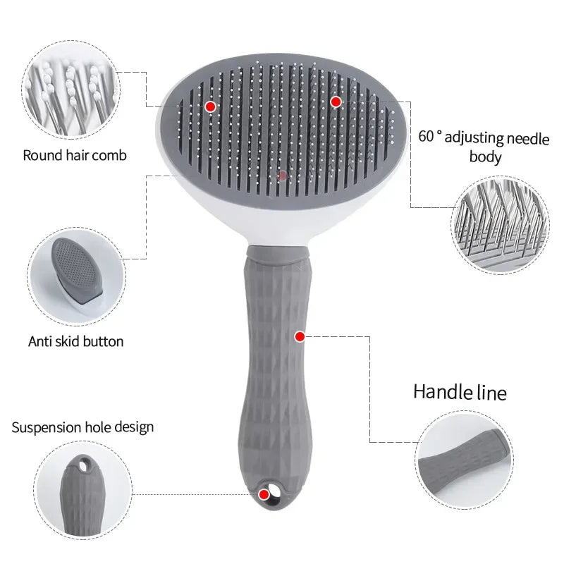 Stainless Steel Pet Hair Remover Brush