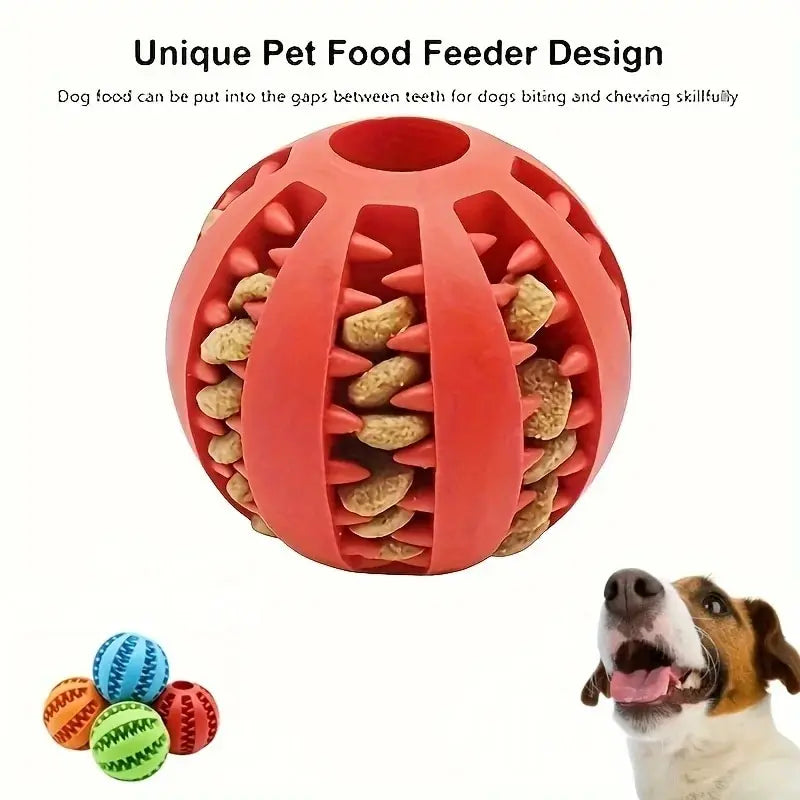 Bite-Resistant Treat Dispensing Dog Ball