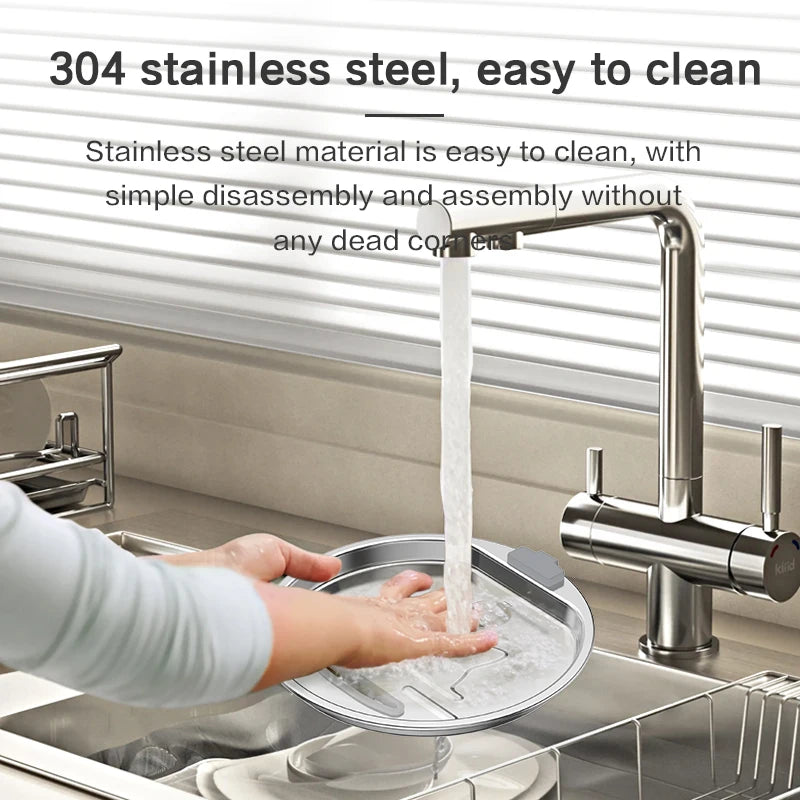 Pet Water Fountain for Cats 74oz/2.2L Stainless Steel Drinking Dispenser