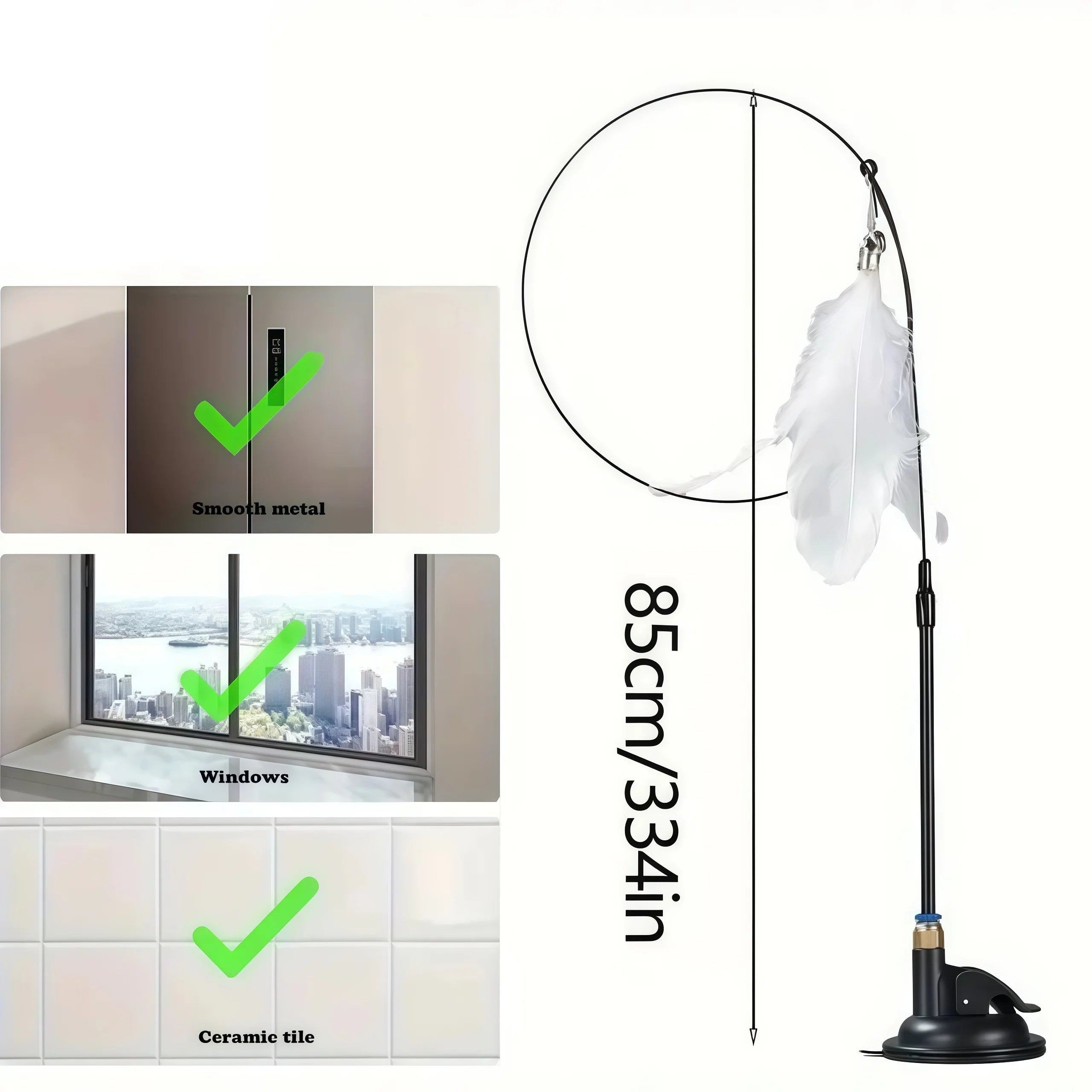 Cat Teaser Toy Cat Pole With Feather