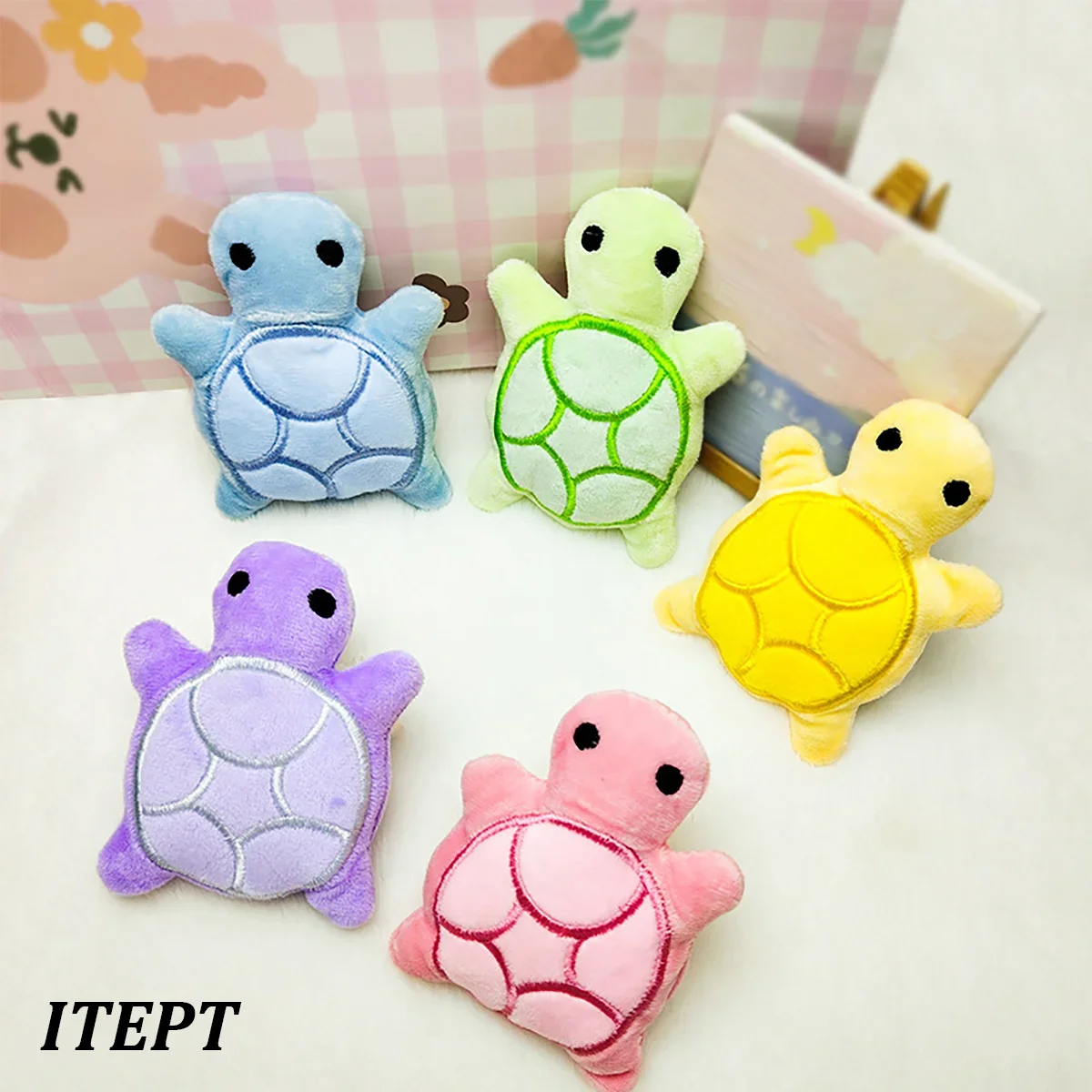 Mini Turtle Plush Dog Chew Toy