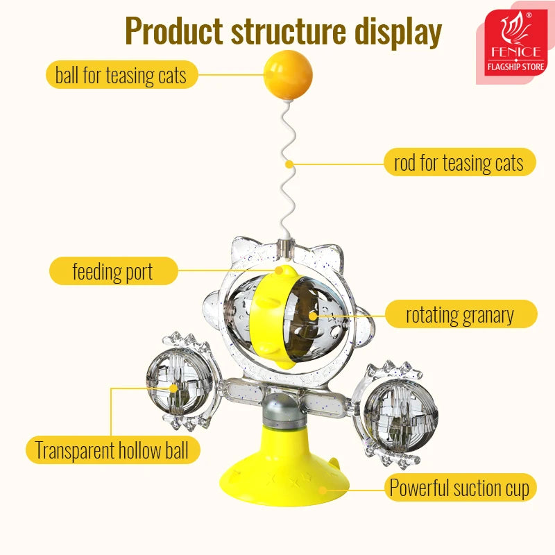 Interactive Treat Dispensing Windmill Toy