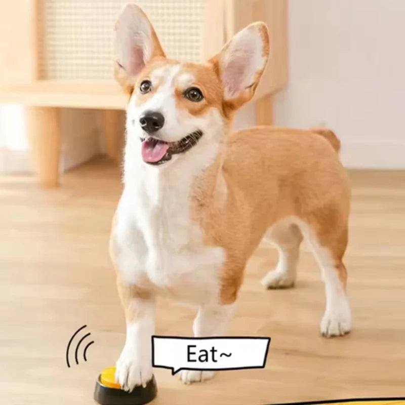 Hot Dog Communication Buttons Voice Recording Button for Pet Training Buzzer 30 Second Record Playback Funny Gift for Talking