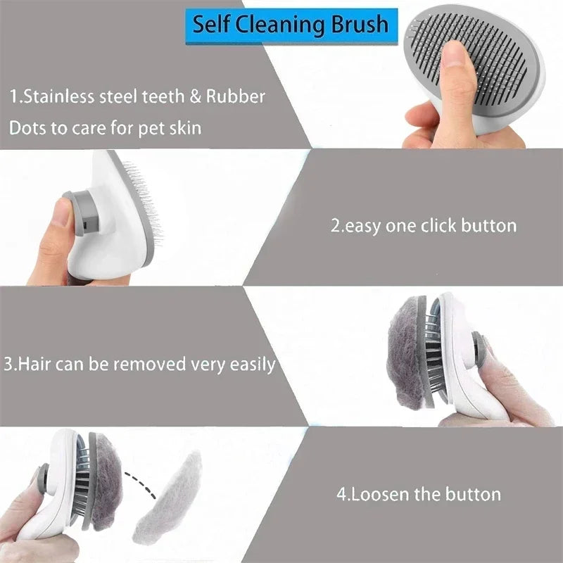 Stainless Steel Pet Hair Remover Brush