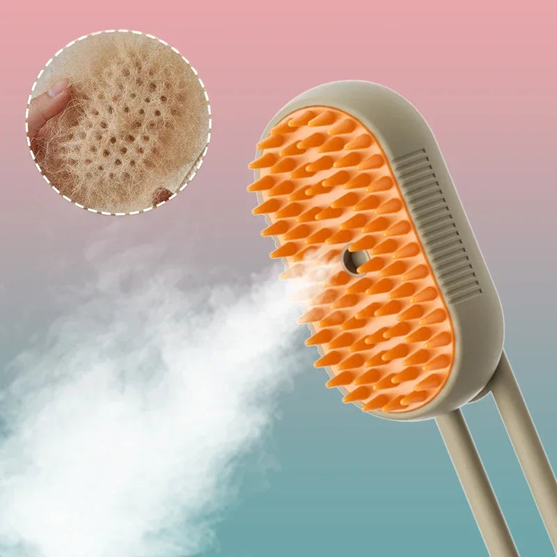 3-in-1 Steam Grooming Brush for Pets