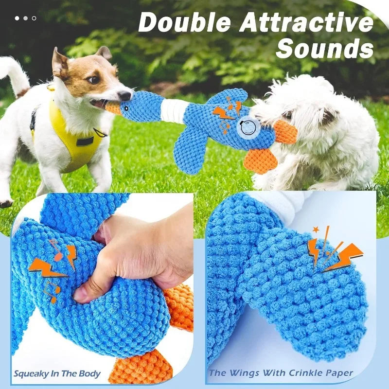 Durable Plush Squeaky Chew Toy for Dogs & Cats